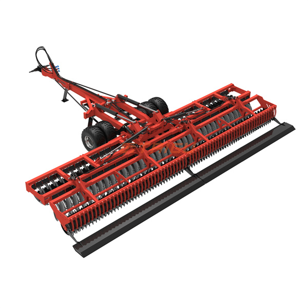 Easy maneuverability and transport with a pull type disc harrow