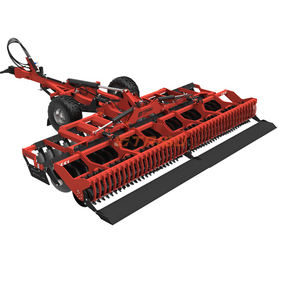 Easy maneuverability and customizable settings on pull type disk harrow
