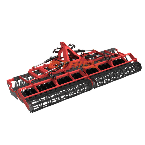 Adjust the disc angles and depth for optimal soil preparation and seedbed cultivation.