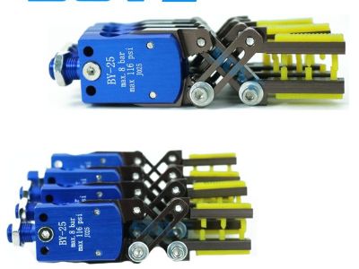 Where are pneumatic grippers used?