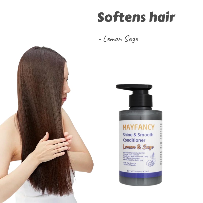 product lemon sage oil control hair conditioner 300ml refreshing scalp care for oily hair deep cleansing sulfate free wholesale oem-0