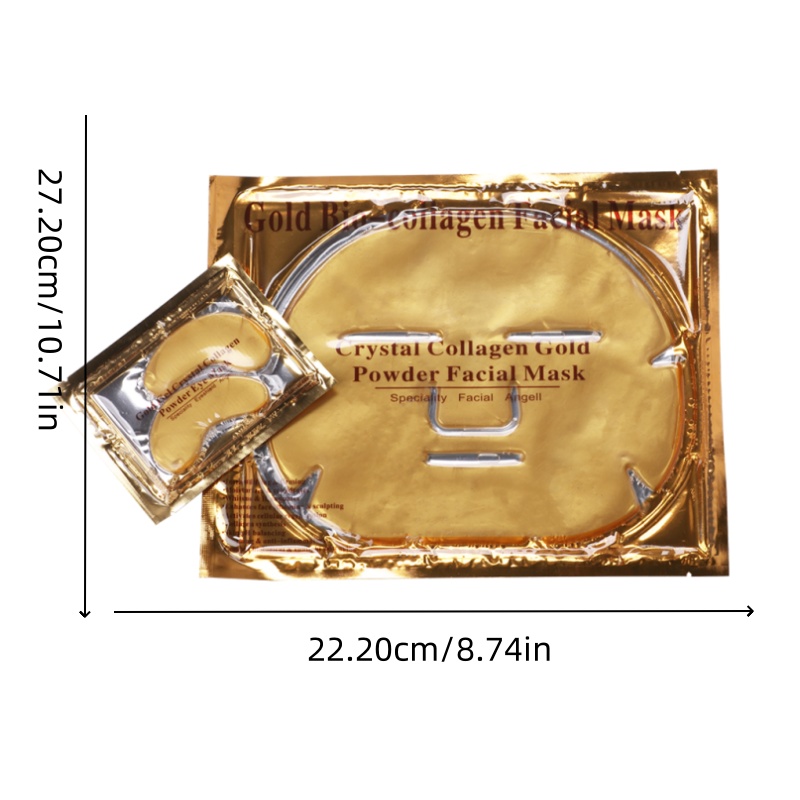 product custom logo 24k gold bio collagen organic jelly face body mask anti aging crystal facial mask skin care golden beauty masks-6