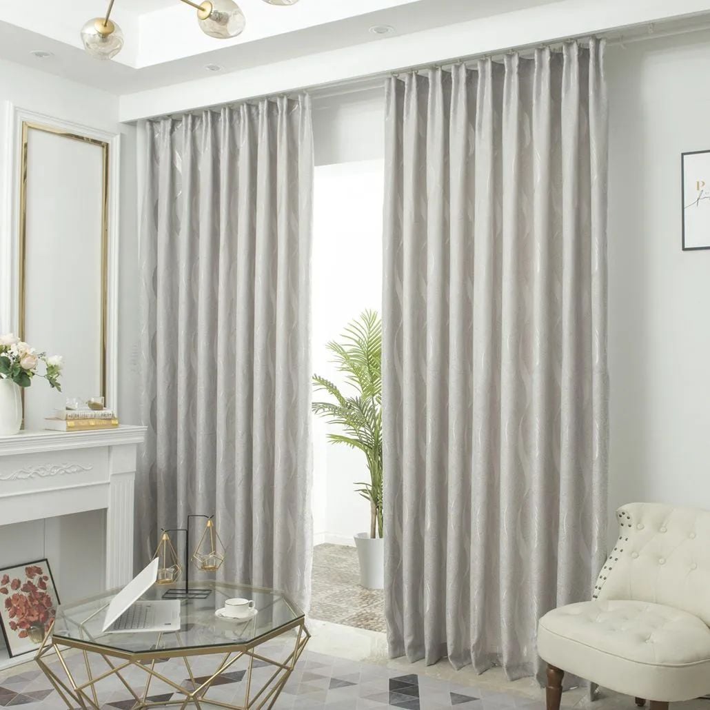 Foulola: Linen Style Polyester Brushed Jacquard Curtain supplier