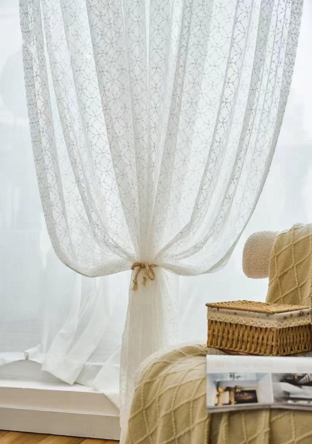 Foulola News:GDBLK/JLZZ/JSNH/QCZC/QJBM/YPMLM#Embroidery Sheers factory