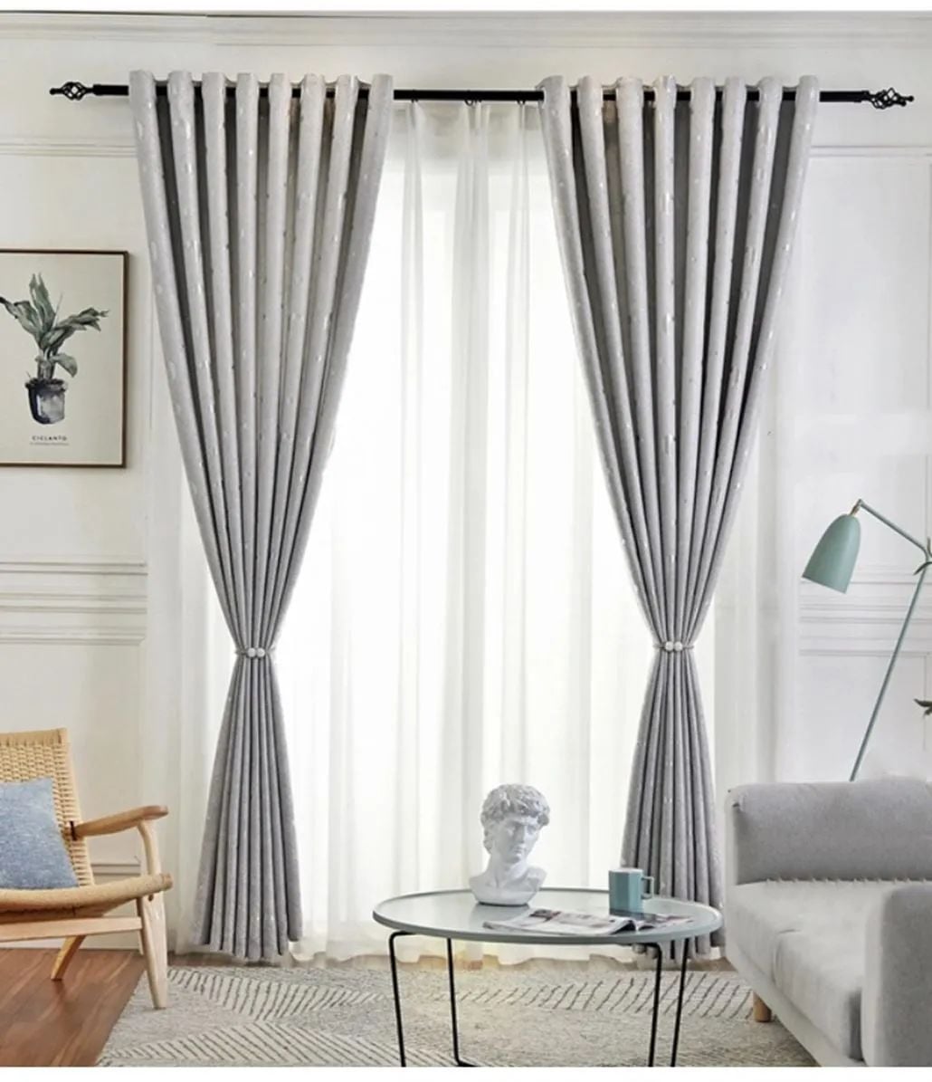 Foulola: Linen Style Polyester Brushed Jacquard Curtain supplier