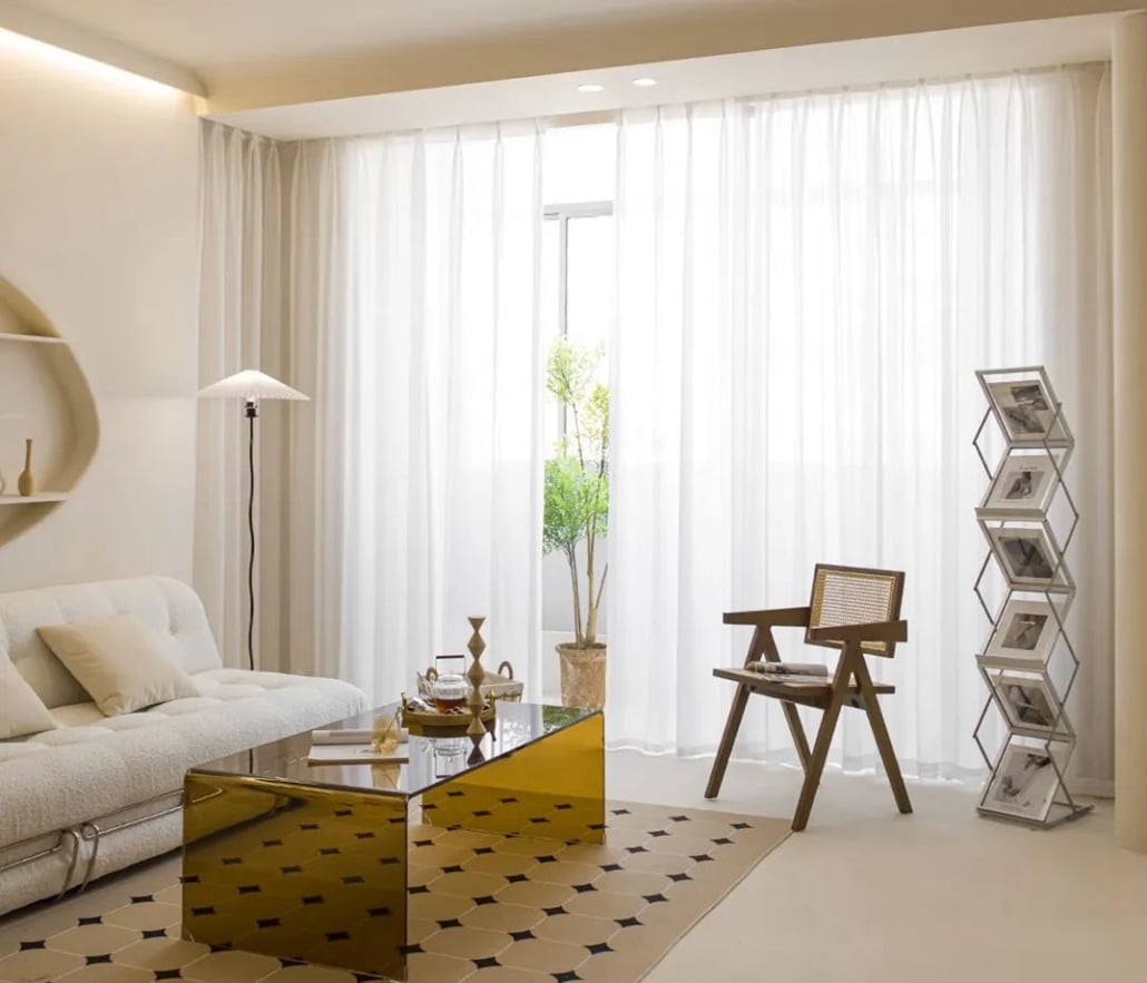 Foulola News:LJS /YHS/NYYMS# Sheer Curtain manufacture