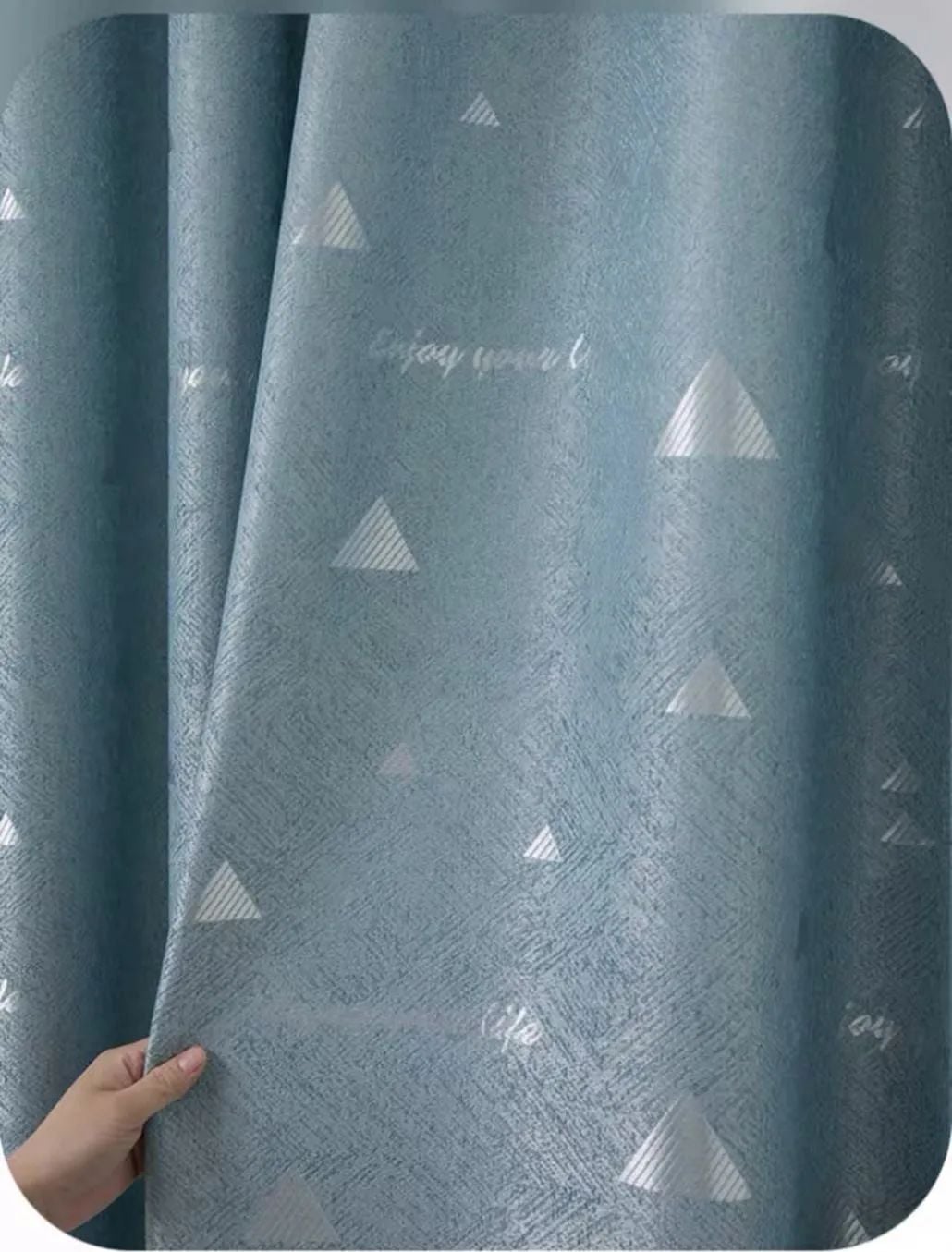 Foulola: Linen Style Polyester Brushed Jacquard Curtain details