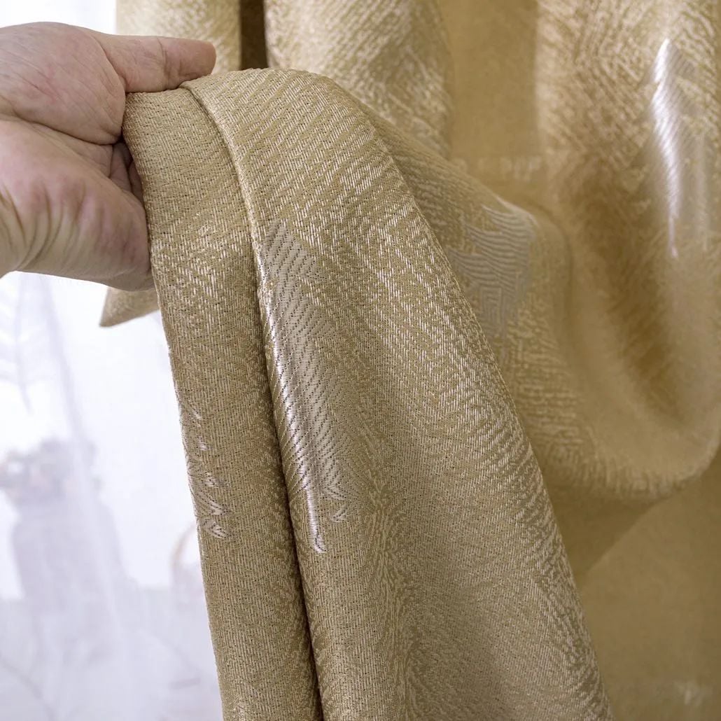 Foulola: Linen Style Polyester Brushed Jacquard Curtain details
