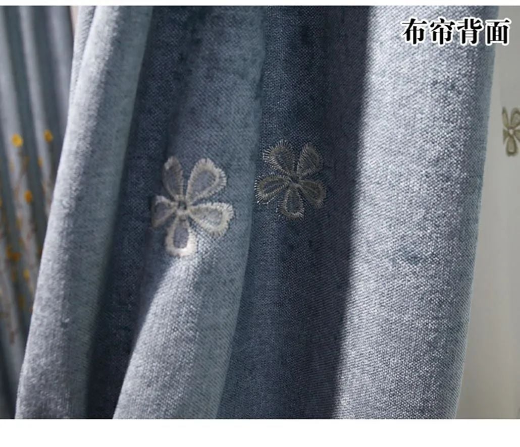 Foulola: X-2021 Series High Grade Embroidery Curtain with Sheers factory
