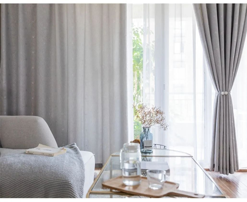 Foulola: Linen Style Polyester Brushed Jacquard Curtain supplier