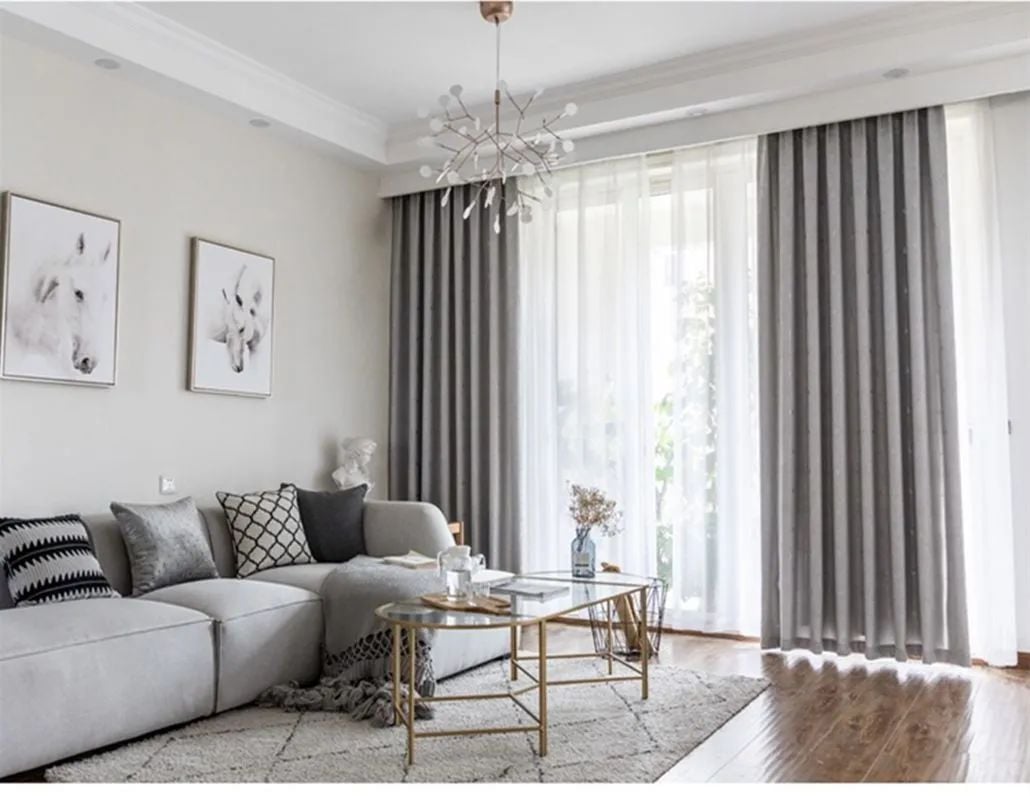 Foulola: Linen Style Polyester Brushed Jacquard Curtain factory