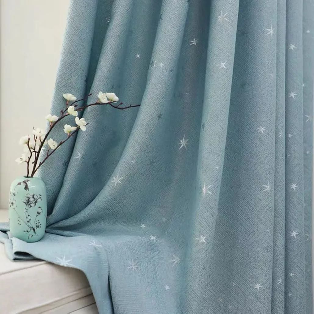 Foulola: Linen Style Polyester Brushed Jacquard Curtain factory