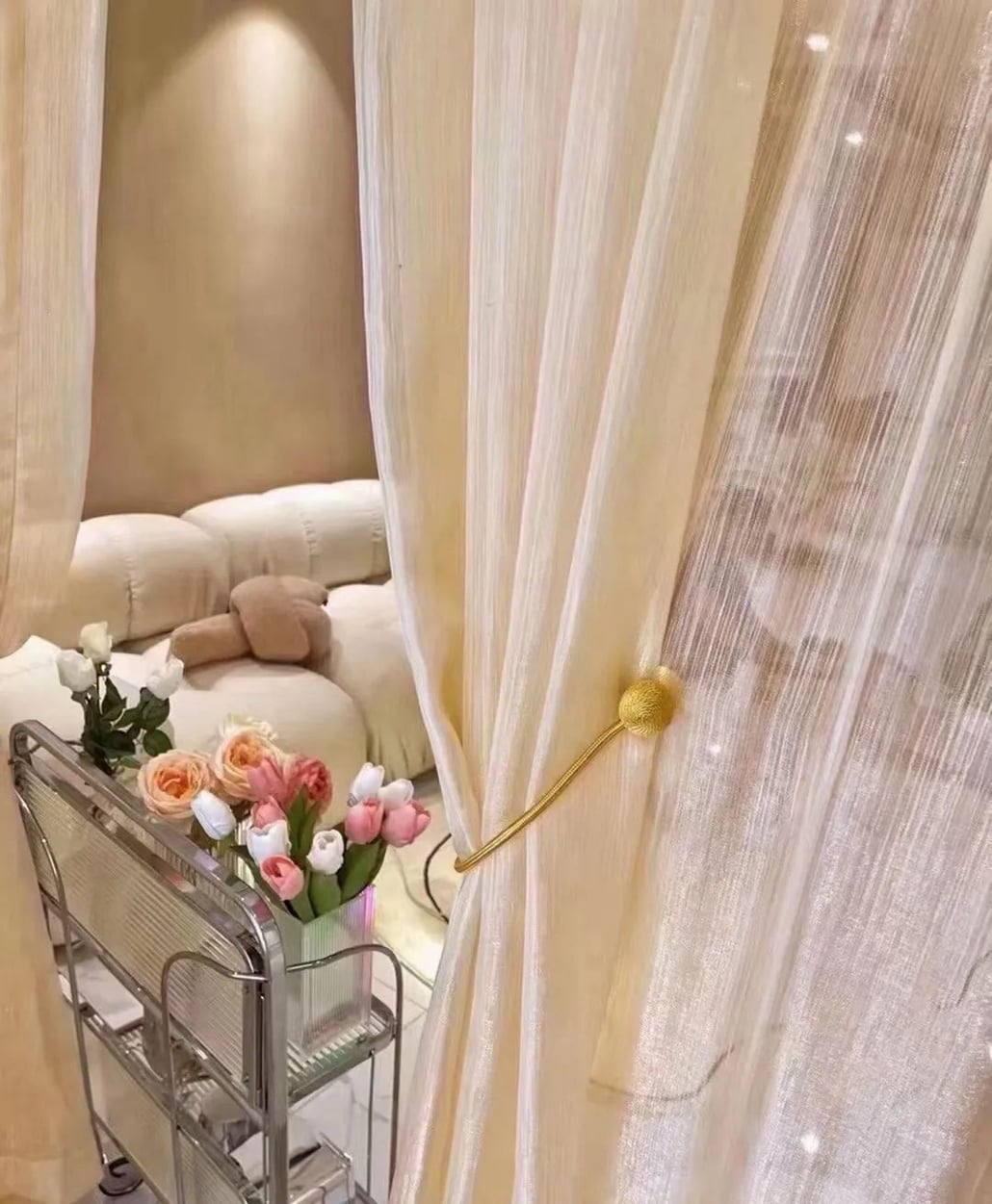 Foulola News:LJS /YHS/NYYMS# Sheer Curtain factory