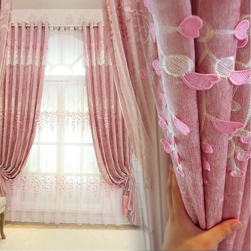 Foulola: X-2021 Series High Grade Embroidery Curtain with Sheers factory