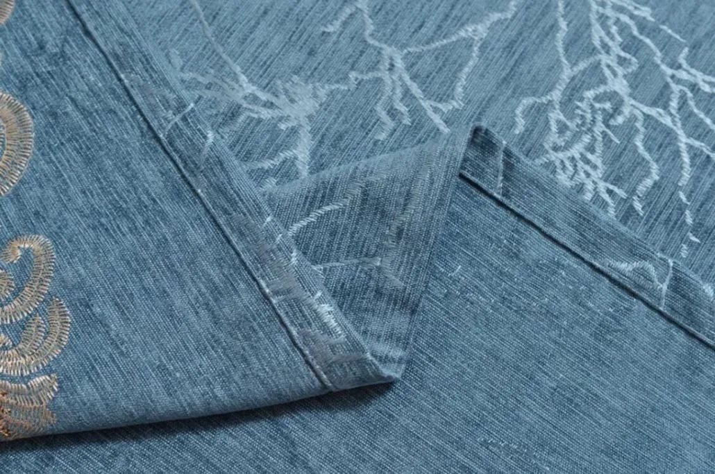 Foulola: X-2021 Series High Grade Embroidery Curtain with Sheers manufacture