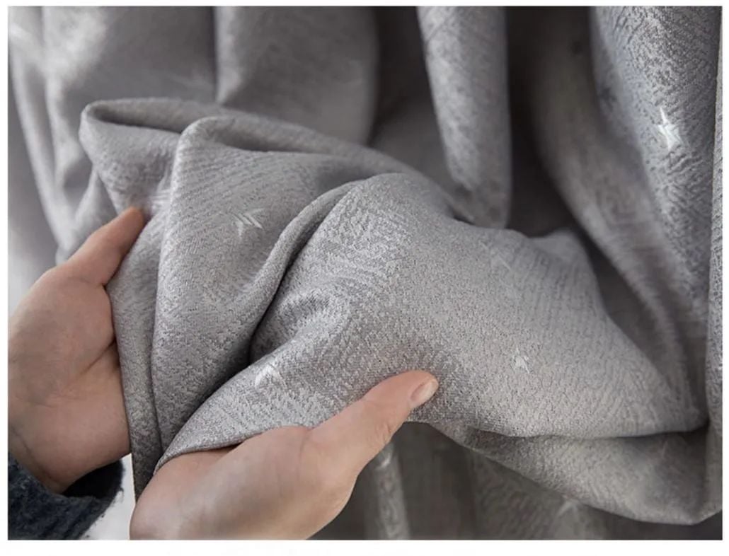 Foulola: Linen Style Polyester Brushed Jacquard Curtain supplier
