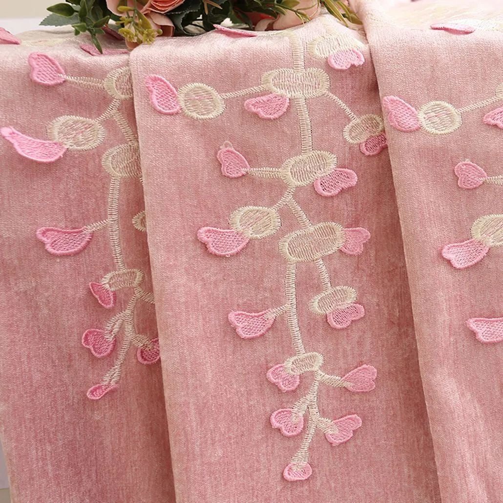 Foulola: X-2021 Series High Grade Embroidery Curtain with Sheers manufacture