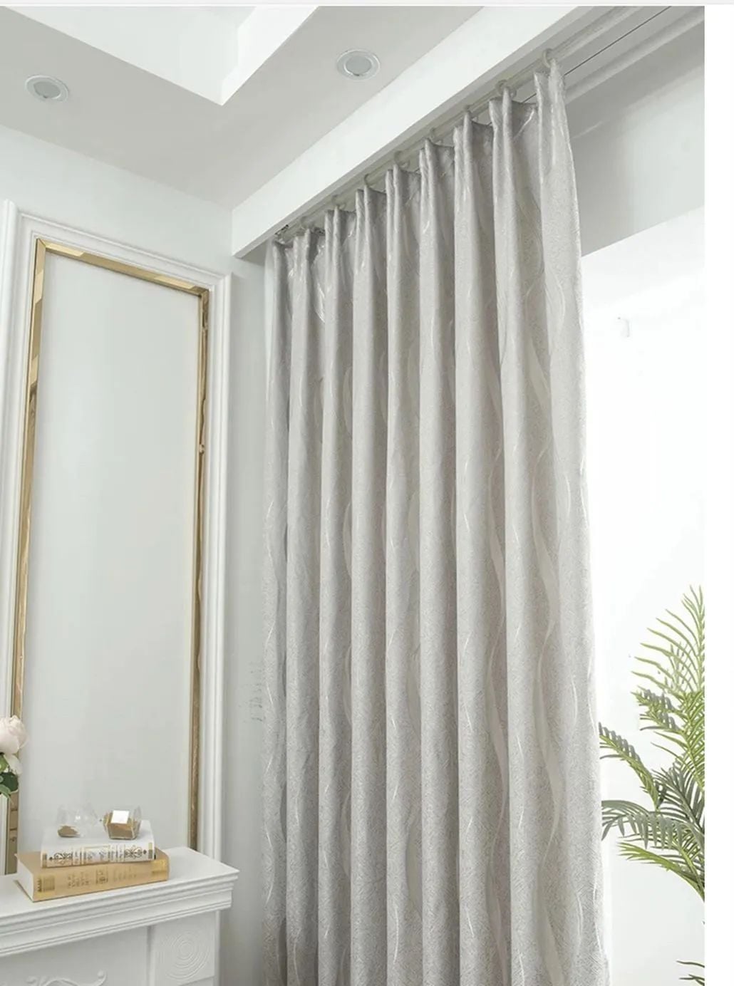 Foulola: Linen Style Polyester Brushed Jacquard Curtain supplier