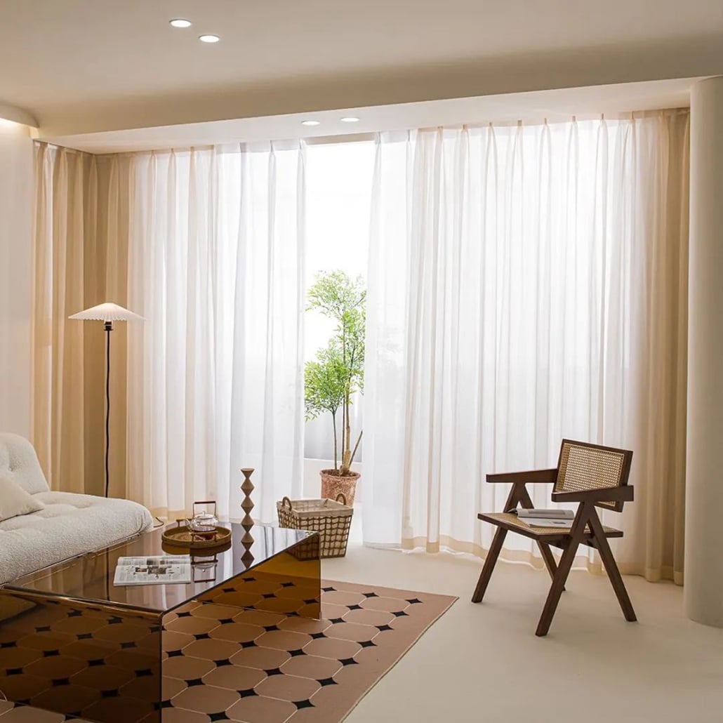 Foulola News:LJS /YHS/NYYMS# Sheer Curtain manufacture
