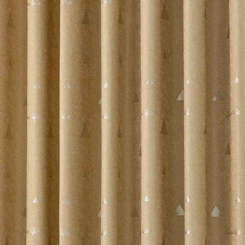 Foulola: Linen Style Polyester Brushed Jacquard Curtain details