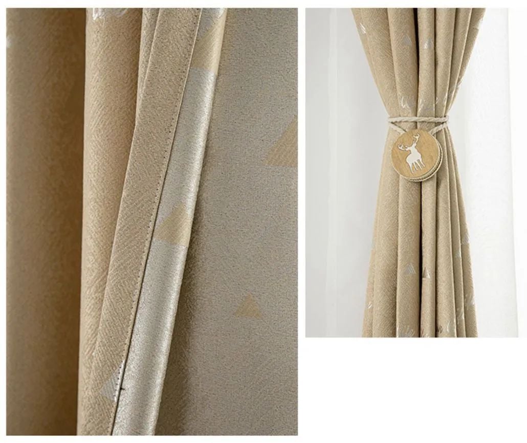 Foulola: Linen Style Polyester Brushed Jacquard Curtain supplier