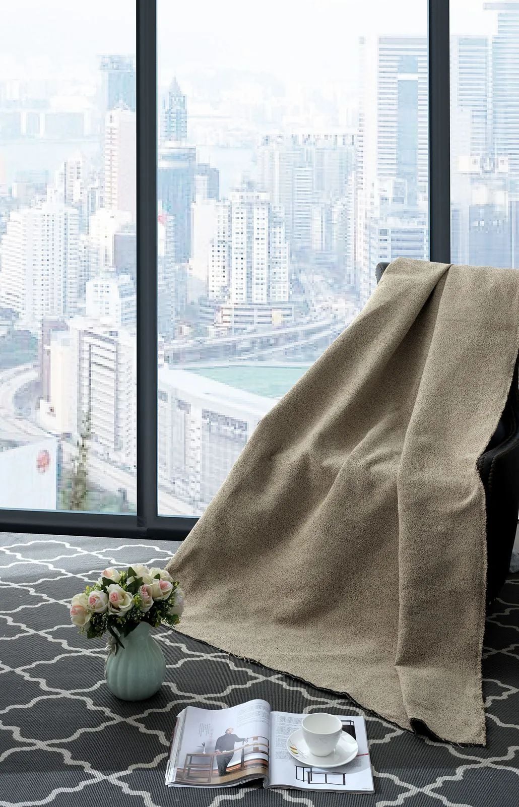 Foulola News:Plain Velvet Sofa Fabric, Velvet- 02 details