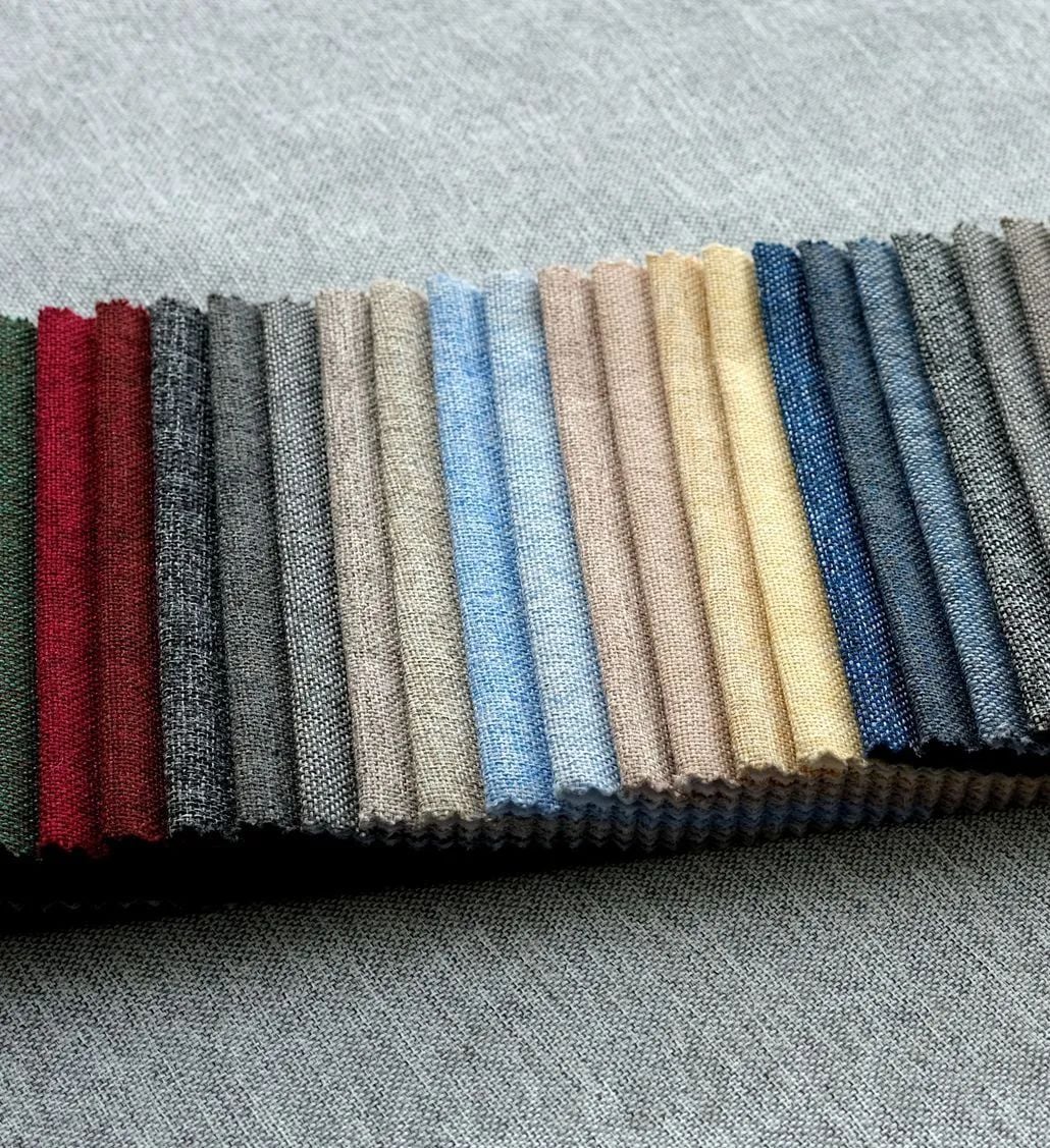Foulola News:Plain Linen Cotton Sofa Fabric, Linen-04 details