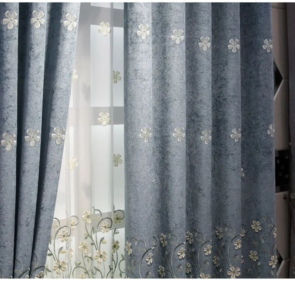 Foulola: X-2021 Series High Grade Embroidery Curtain with Sheers details