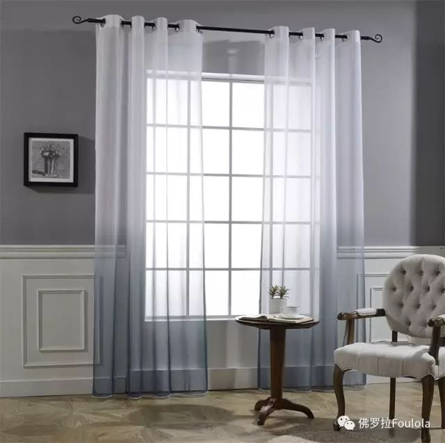 Printed Linen Curtain Net details