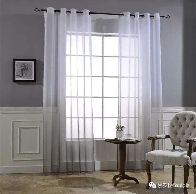 Printed Linen Curtain Net details
