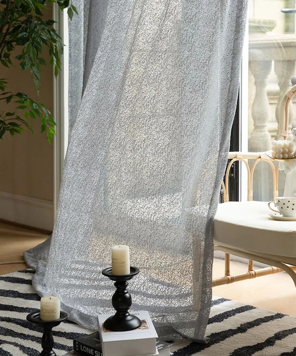 Foulola News: NC Series/ White BSDS# Sheer Curtain factory