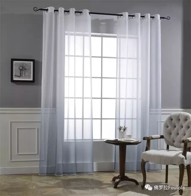 Printed Linen Curtain Net details