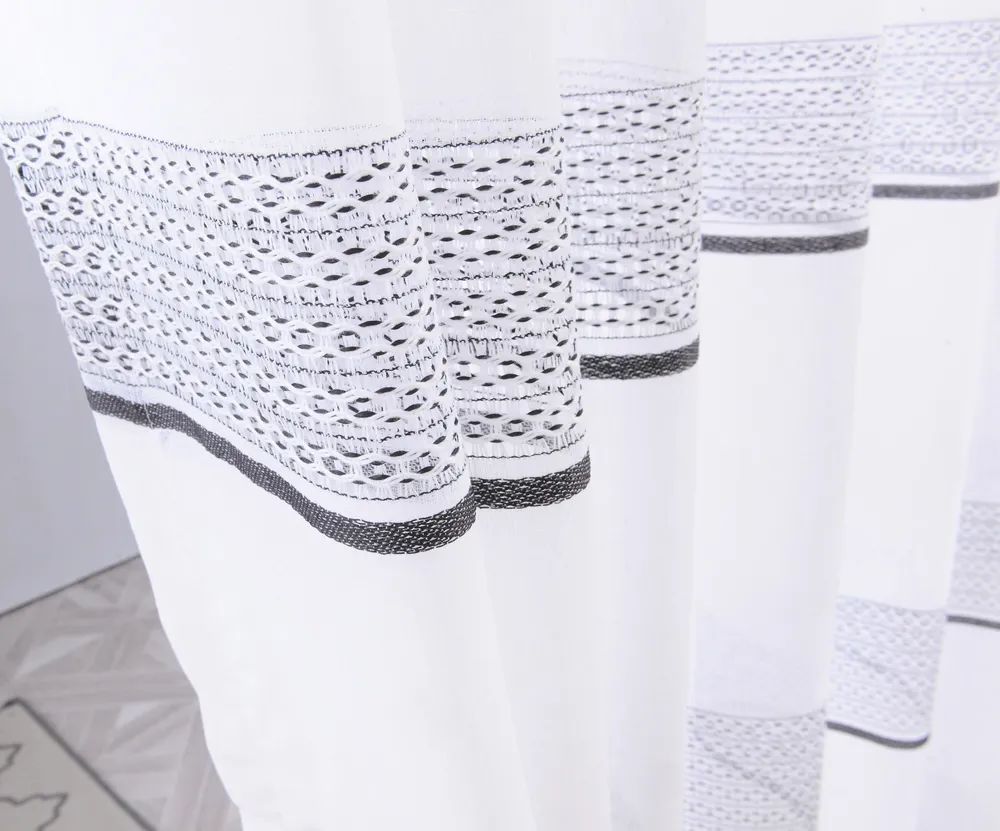 42 Foulola News: 2029# Series Jacquard Stripe Style Linen Sheer manufacture