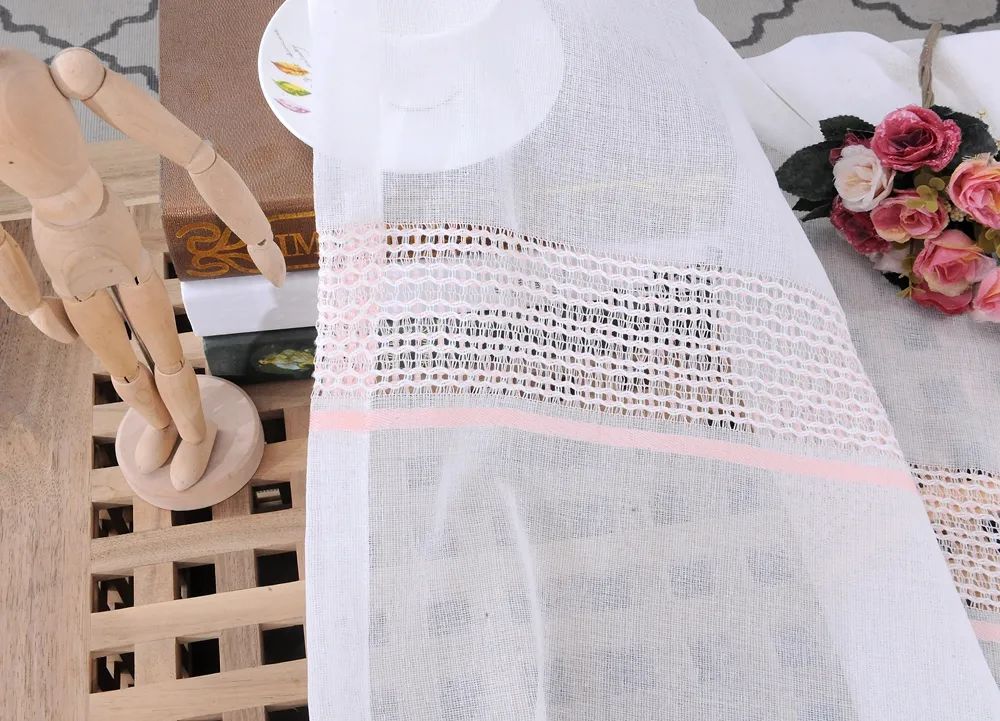 48 Foulola News: 2029# Series Jacquard Stripe Style Linen Sheer supplier