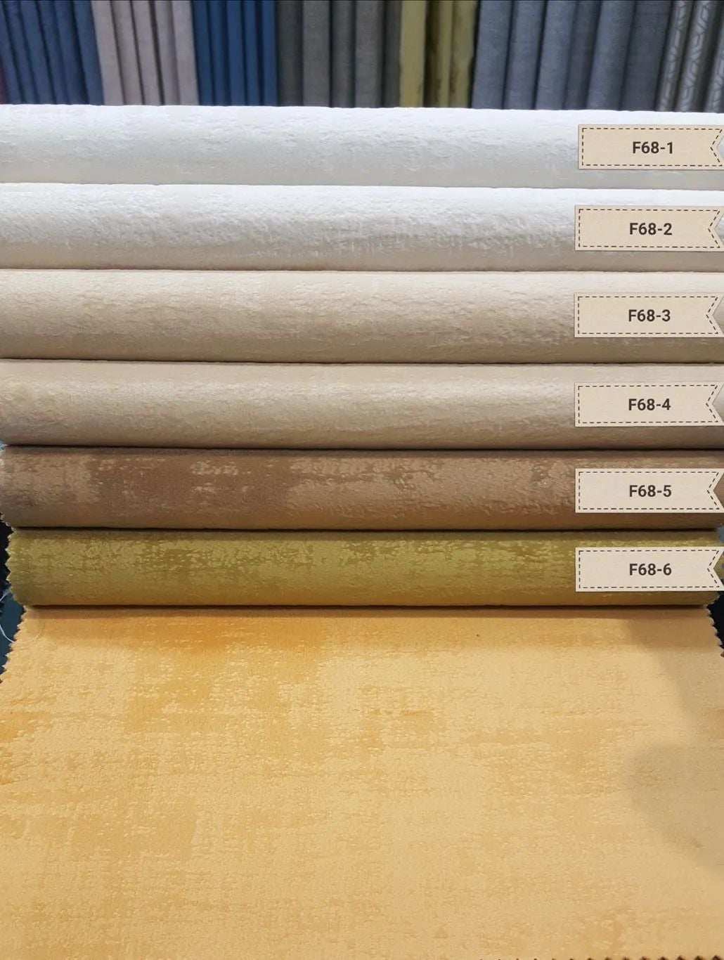 7 Foulola News:Velvet 68# Series, Dull(Matt) Face Sofa fabric supplier