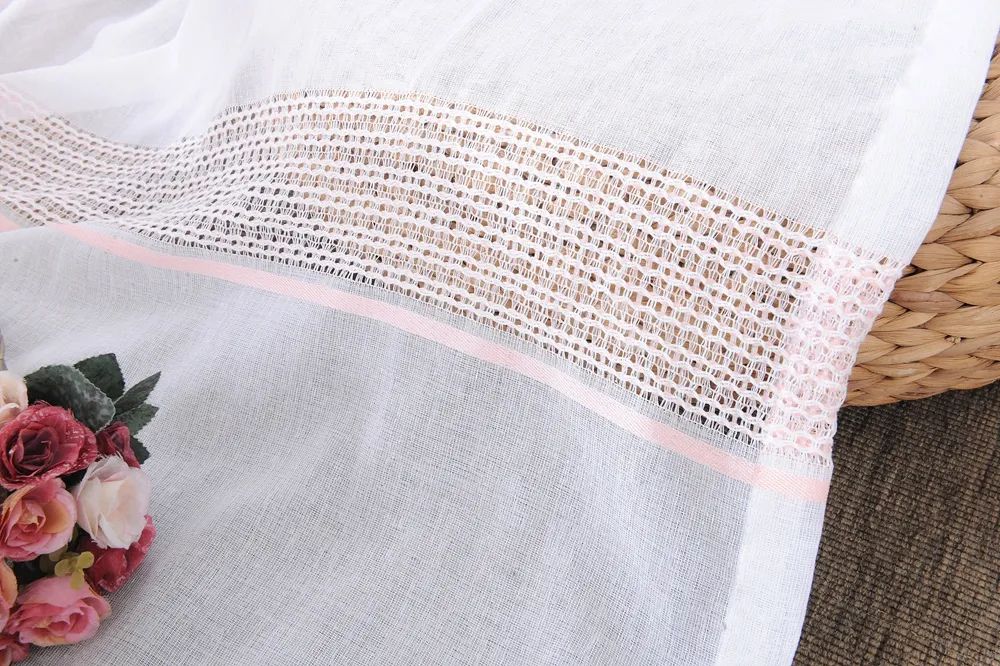 55 Foulola News: 2029# Series Jacquard Stripe Style Linen Sheer manufacture