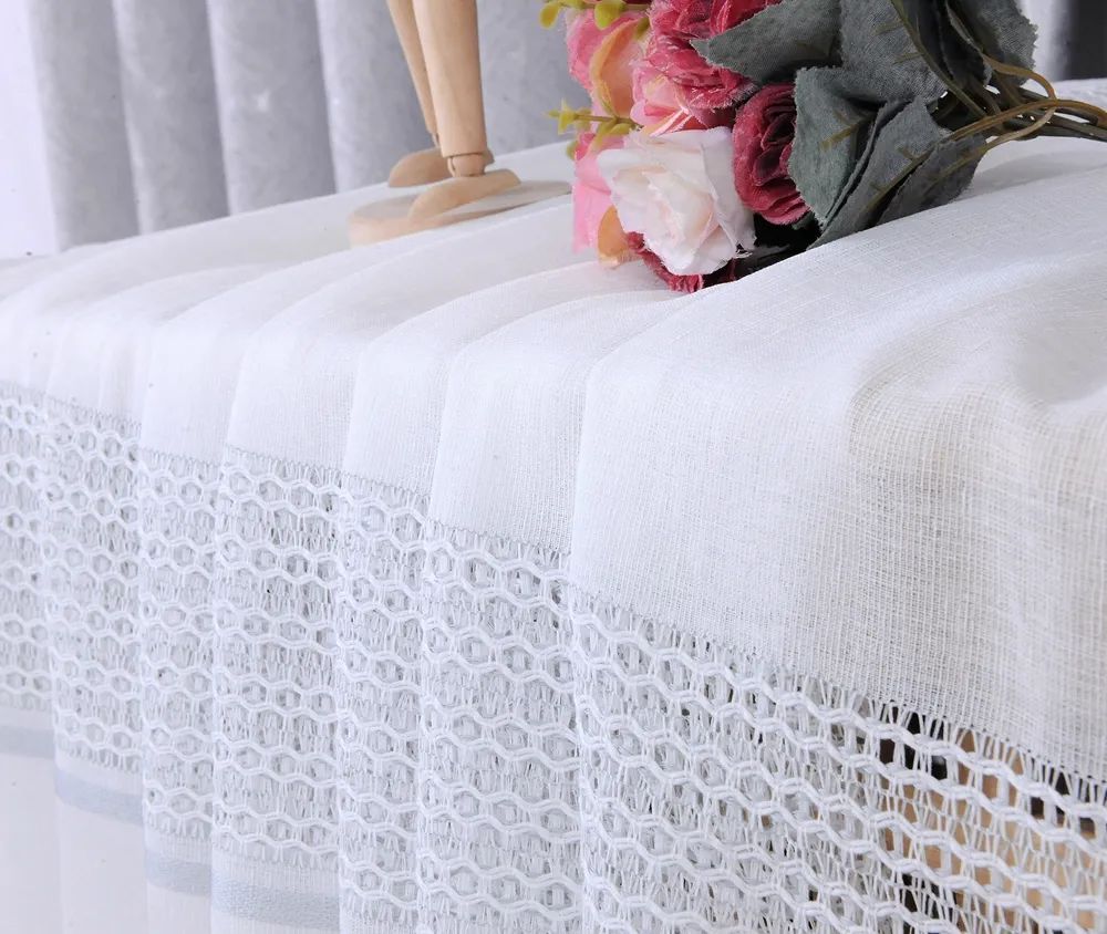 24 Foulola News: 2029# Series Jacquard Stripe Style Linen Sheer manufacture