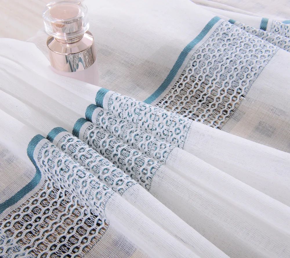 16 Foulola News: 2029# Series Jacquard Stripe Style Linen Sheer manufacture