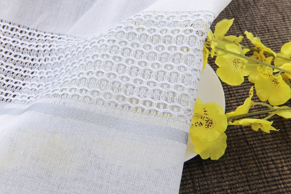 26 Foulola News: 2029# Series Jacquard Stripe Style Linen Sheer factory