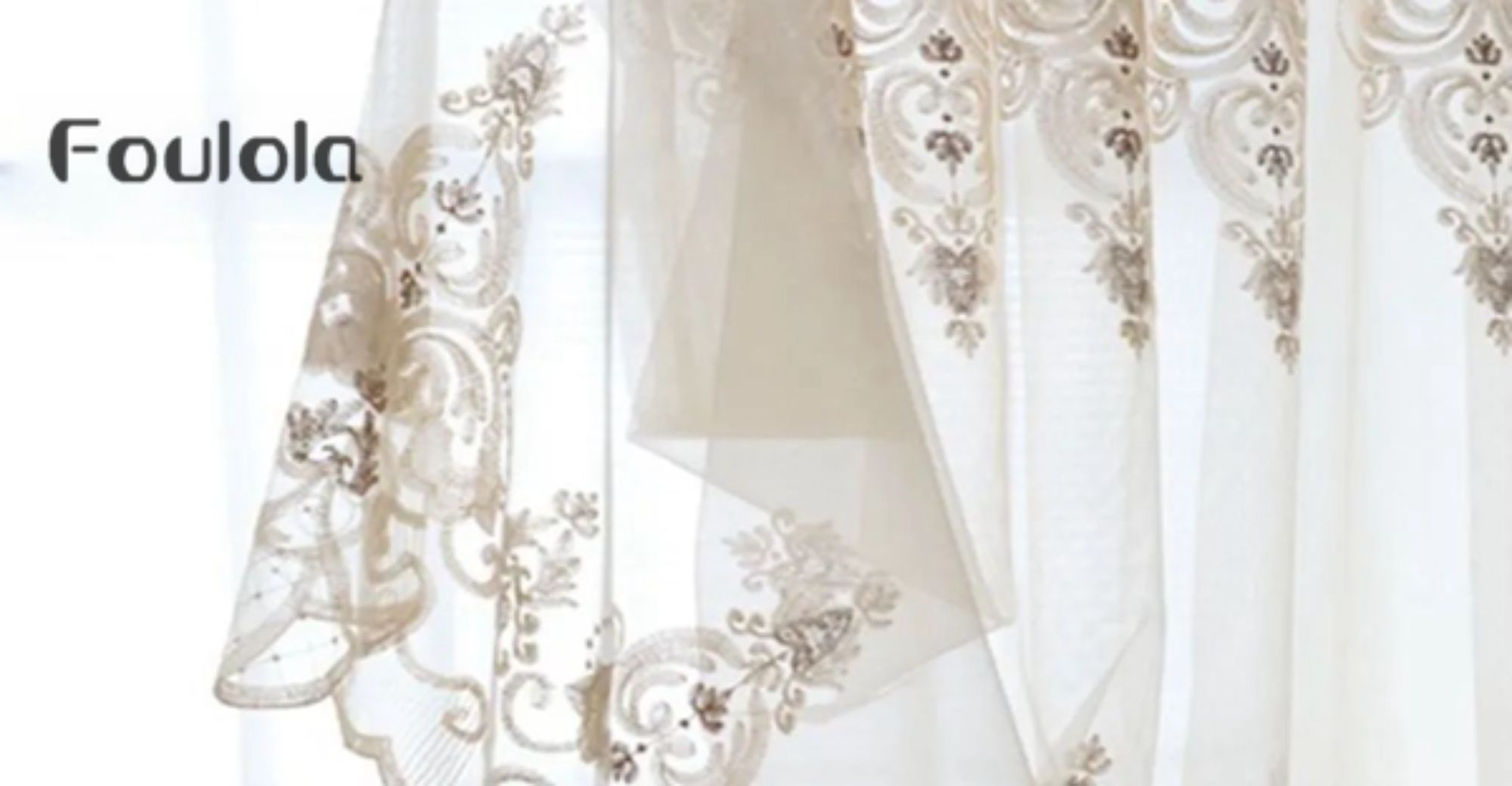 Foulola News: Embroidery Sheer Curtain :HTS#/LW#