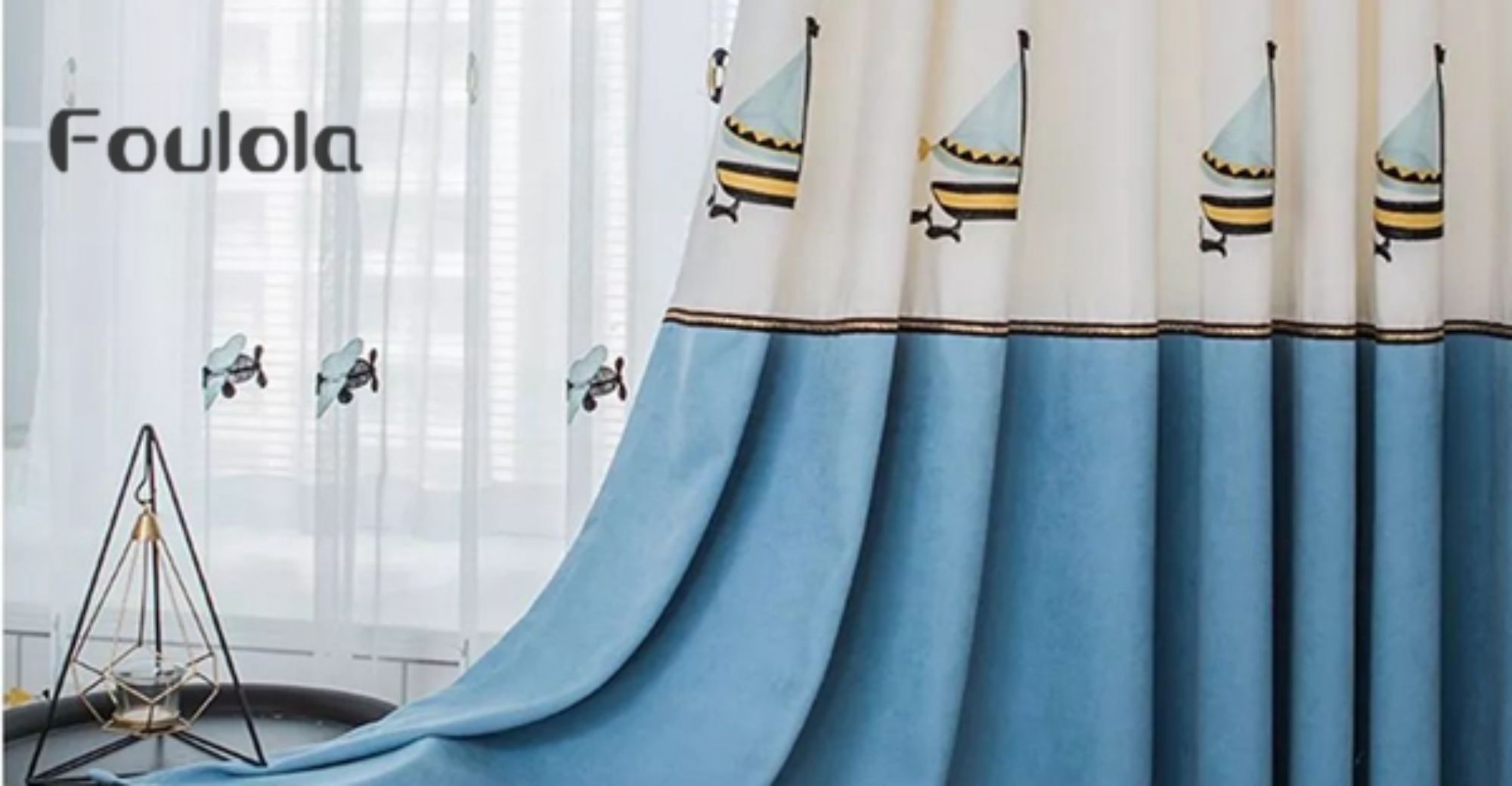 Foulola News:Combined Embroidery Kid's Room Curtain Series