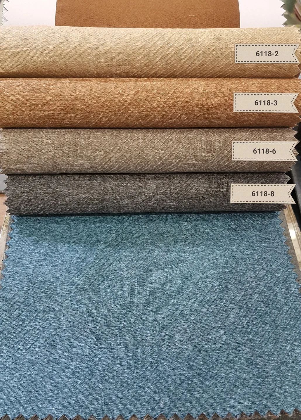 105 Foulola News: 2.8m DY/34# Series, Embossed Linen Style Blackout details