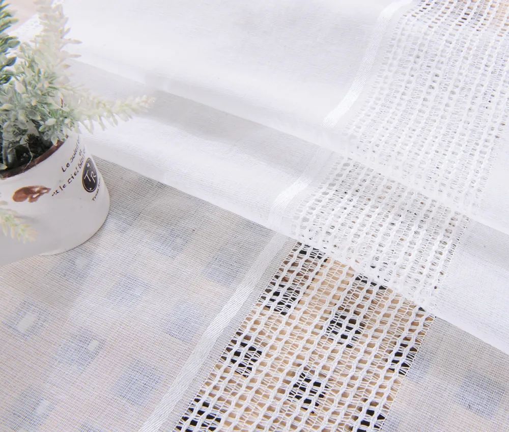 1 Foulola News: 2029# Series Jacquard Stripe Style Linen Sheer manufacture