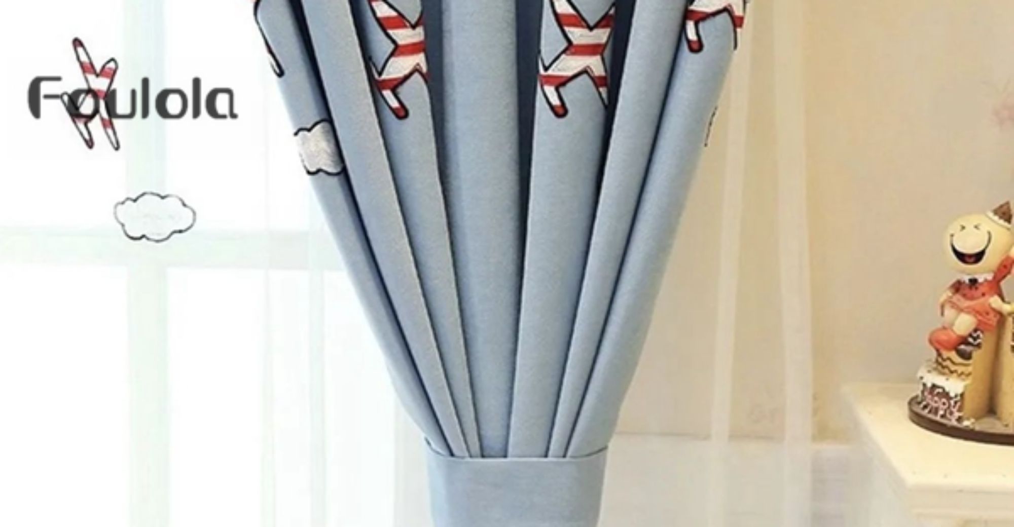 Foulola Cartoon Series: FJ/XK/LQ#, Embroidery Artwork Curtain, 700g/m