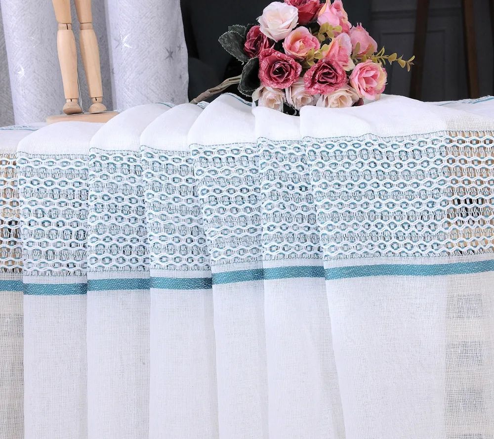 13 Foulola News: 2029# Series Jacquard Stripe Style Linen Sheer manufacture