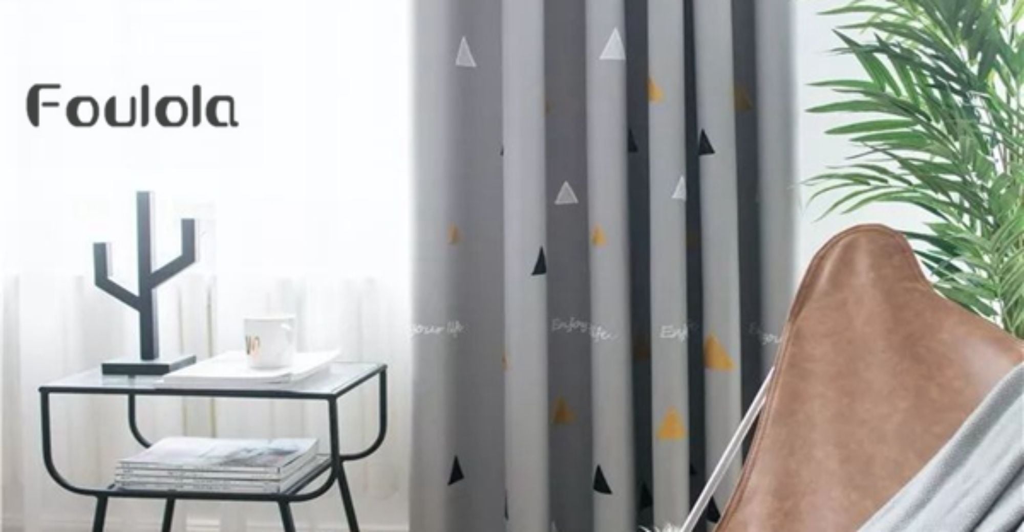 Foulola News: Simple Europe Style Triangle Embroidered Curtain