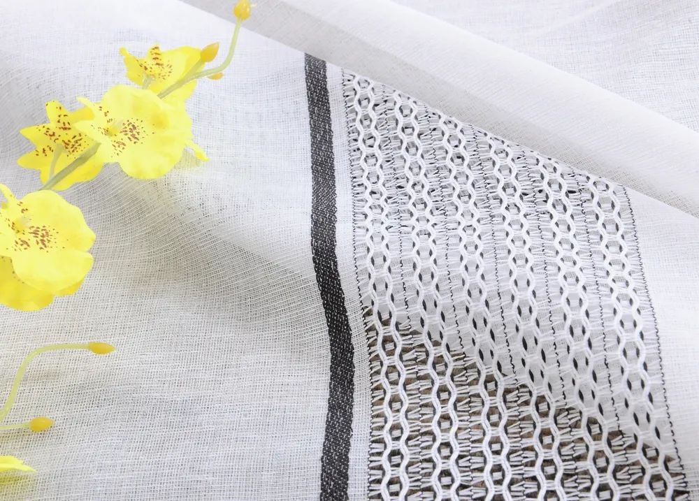 38 Foulola News: 2029# Series Jacquard Stripe Style Linen Sheer supplier