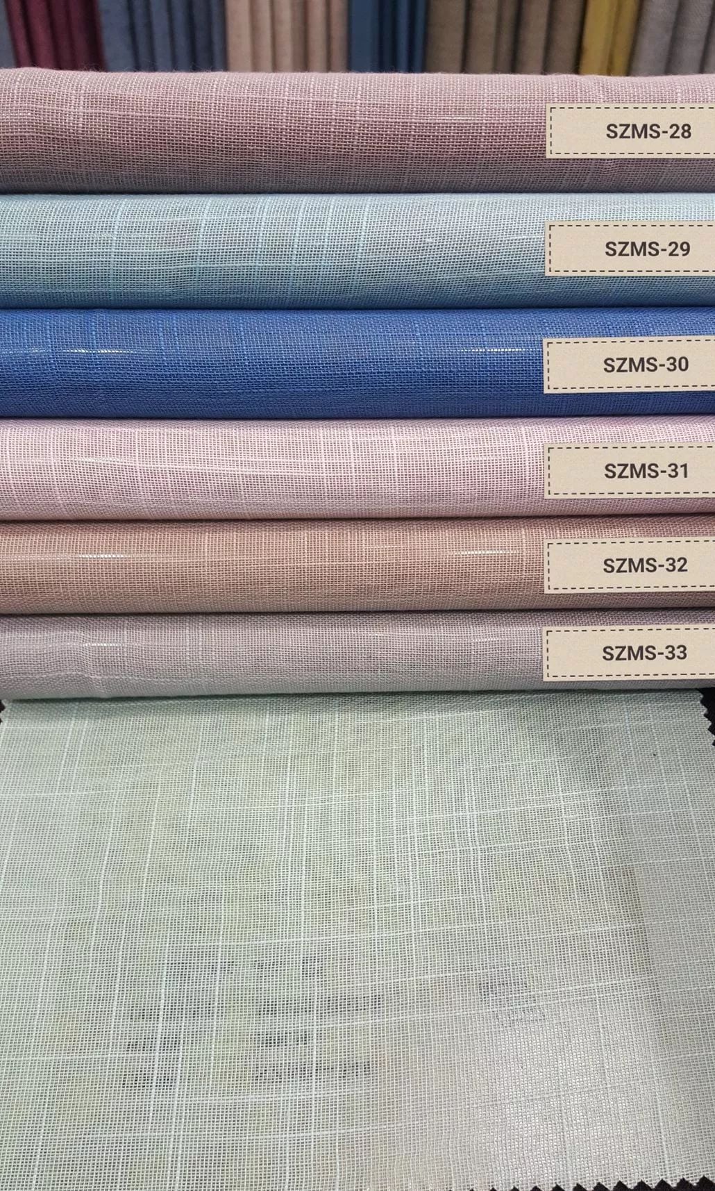 24 Foulola News: SZMS# Series, Cotton/ Polyester Sheer Curtain factory