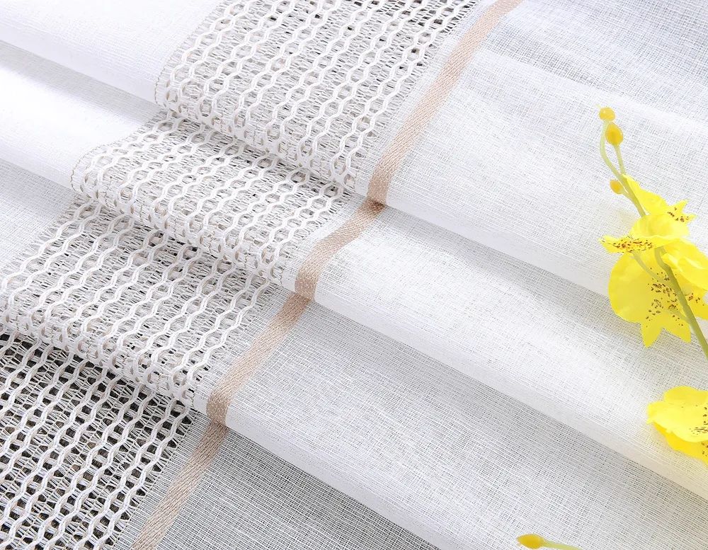 62 Foulola News: 2029# Series Jacquard Stripe Style Linen Sheer manufacture