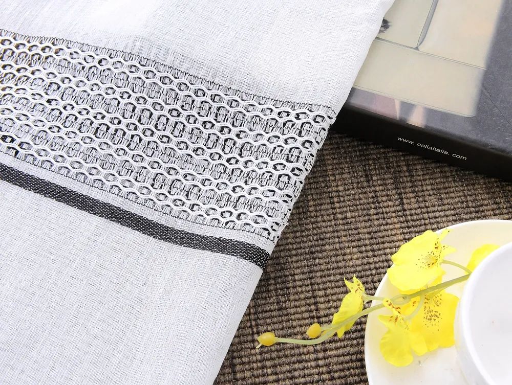 39 Foulola News: 2029# Series Jacquard Stripe Style Linen Sheer supplier